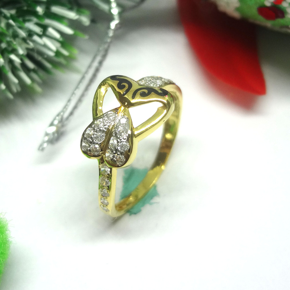 916 gold cz diamond ladies ring