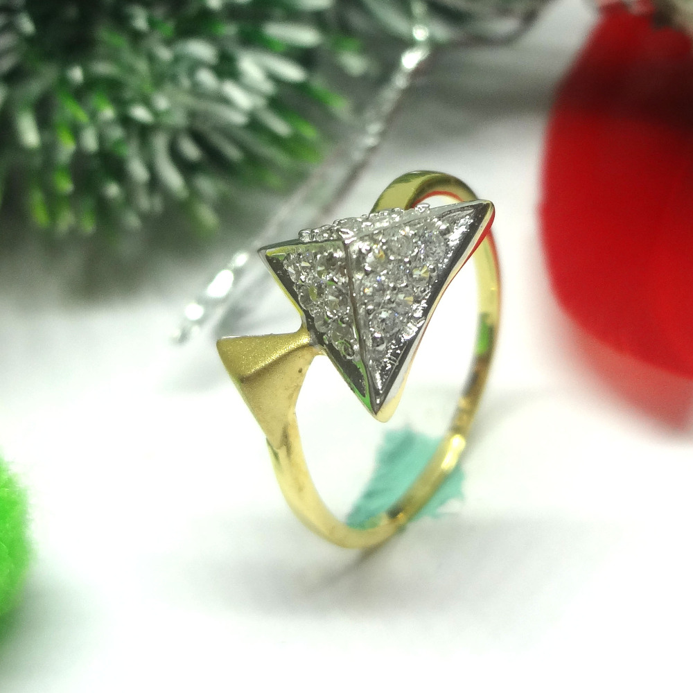 916 gold cz diamond ladies ring
