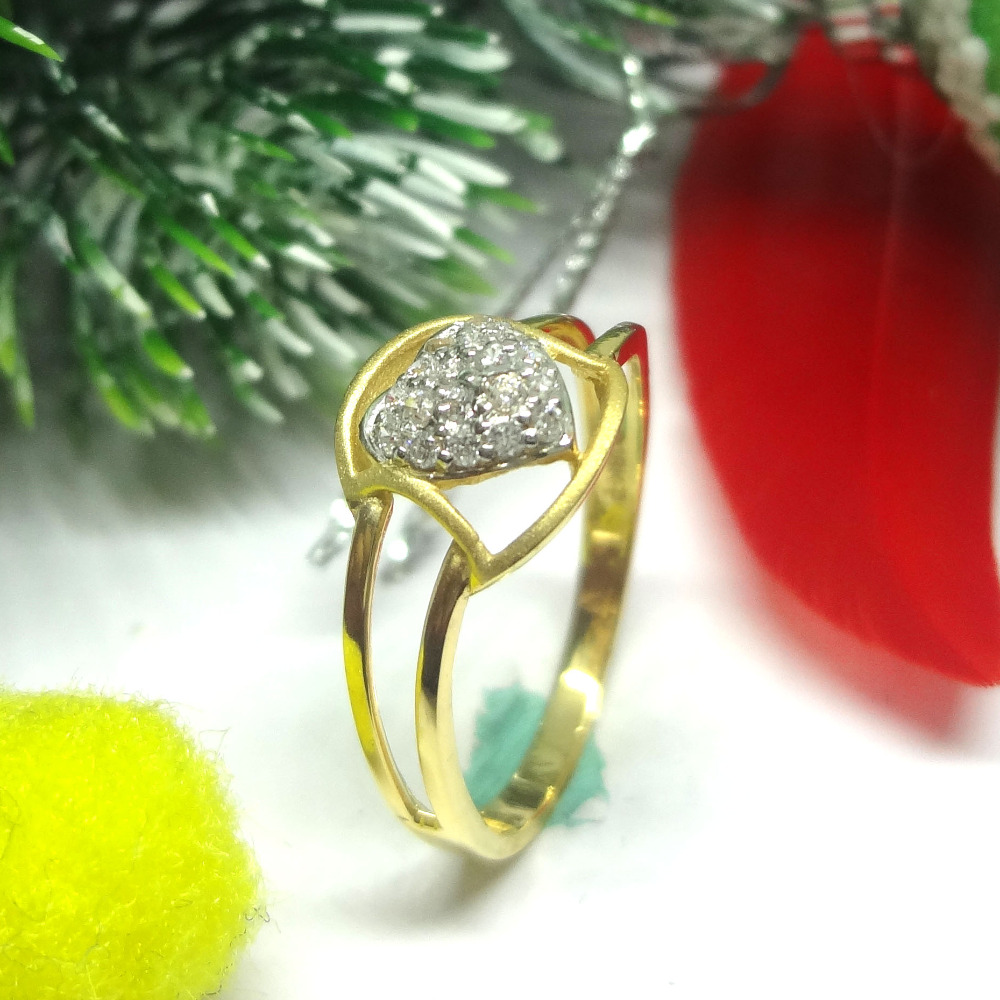 916 gold cz diamond ladies ring