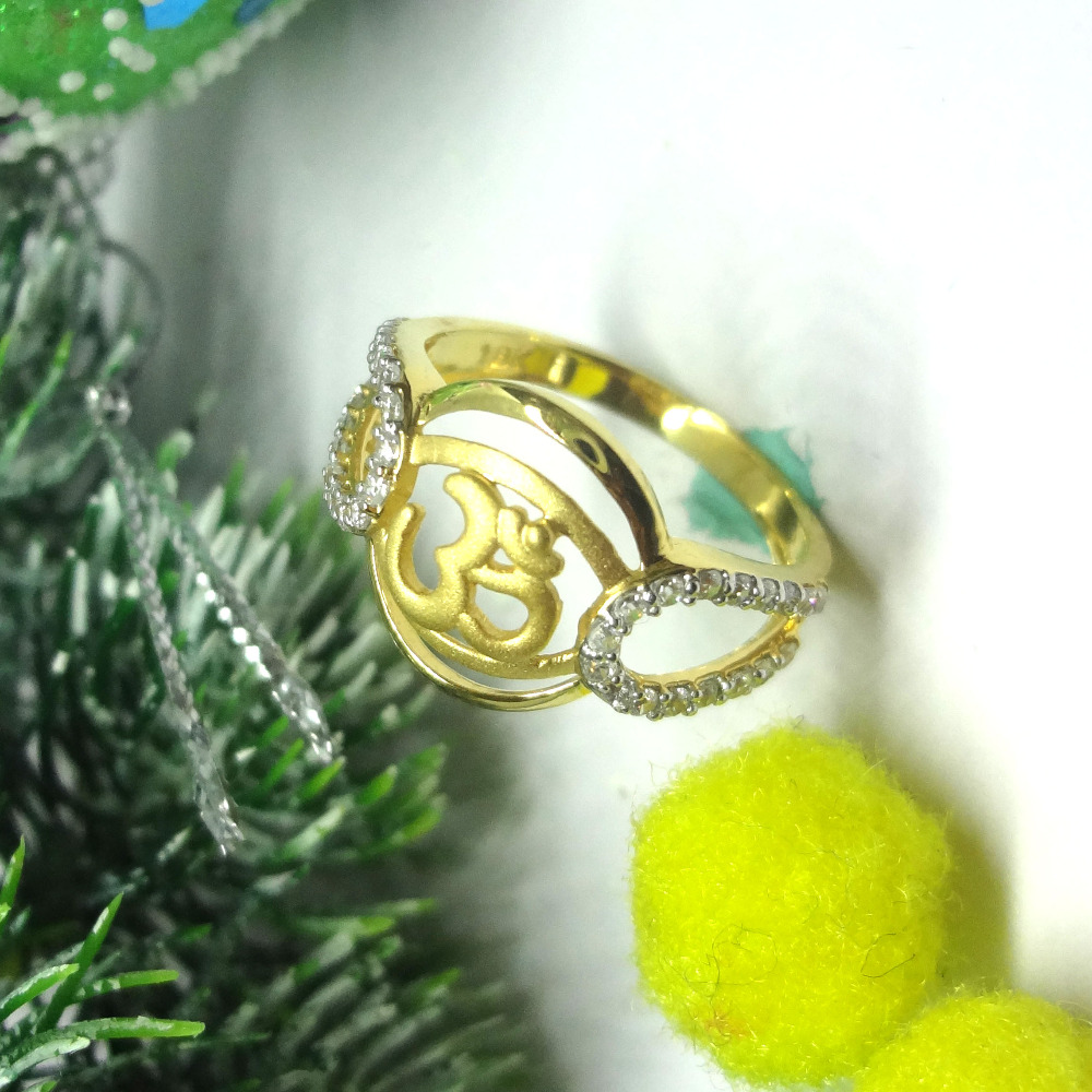 916 gold cz diamond ladies ring