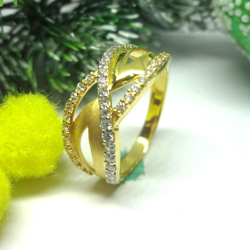 916 gold cz diamond ladies ring