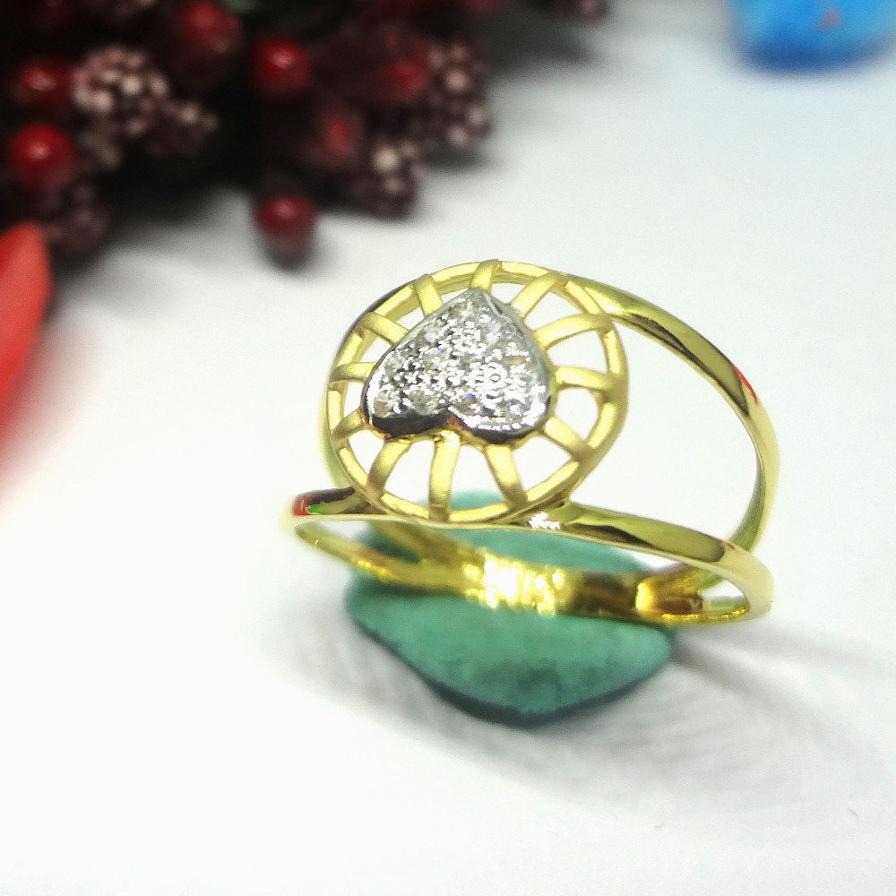916 gold cz diamond ladies ring