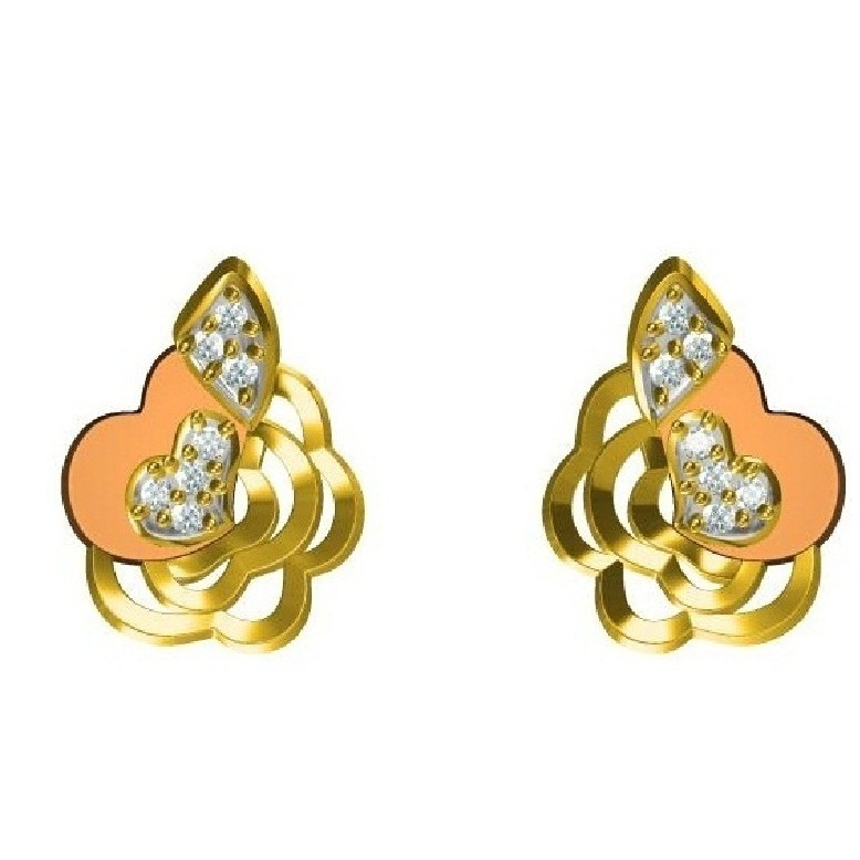 18kt cz rose gold tops