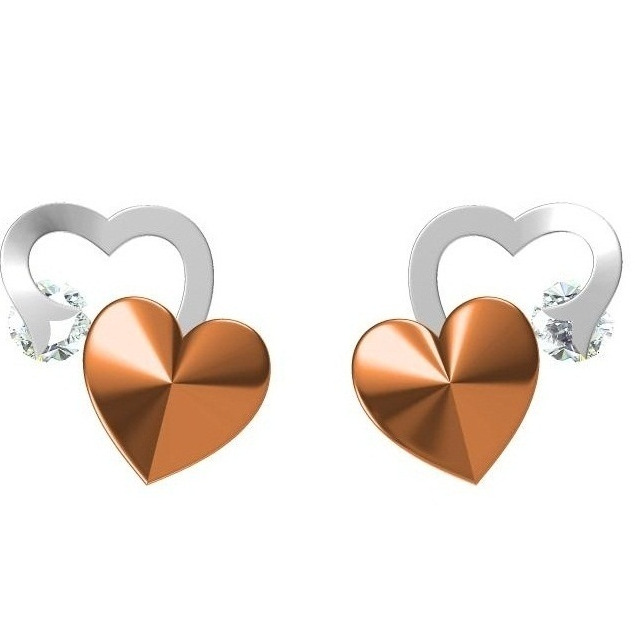 18kt cz rose gold diamond tops