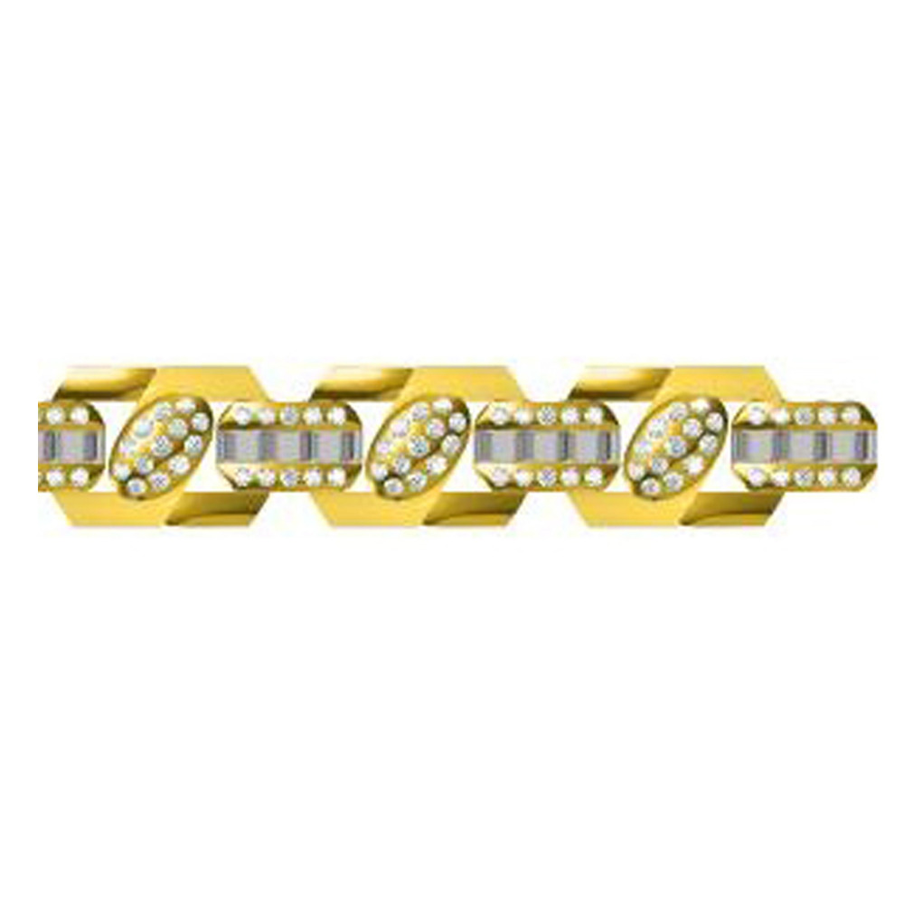 916 cz diamond gold bracelet
