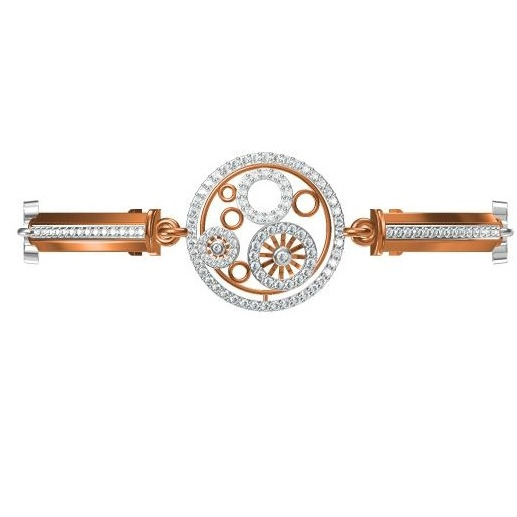 18kt cz rose gold ladies kada