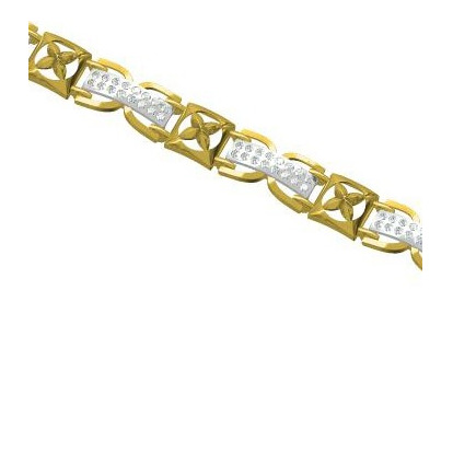 916 cz diamond gold bracelet