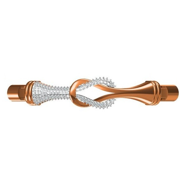 916 cz rose gold gents bracelet