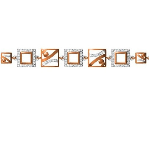 916 cz rose gold diamond bracelet