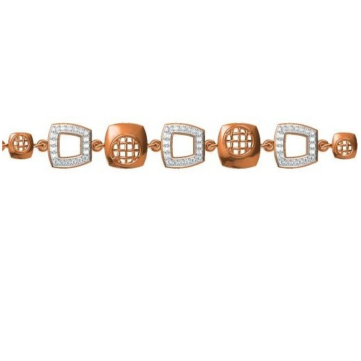 916 cz rose gold bracelet