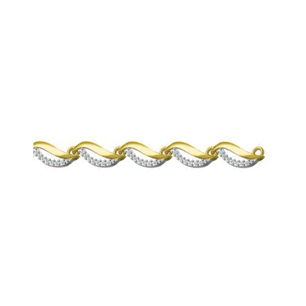 916 cz diamond gold bracelet