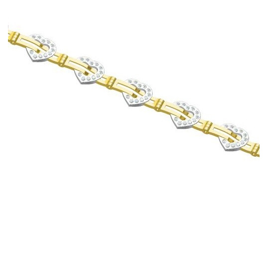 916 cz diamond gold bracelet