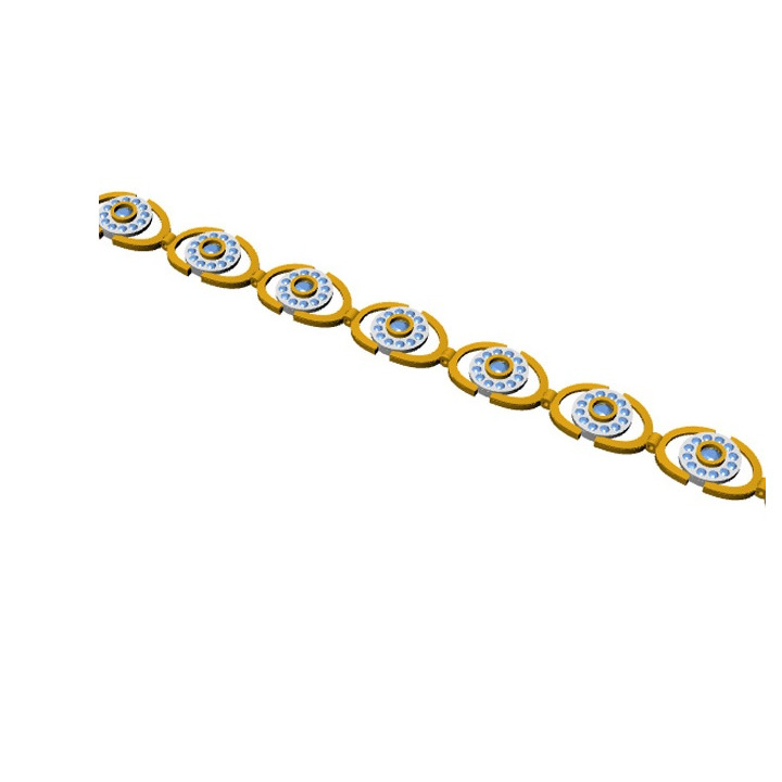 916 cz diamond gold bracelet