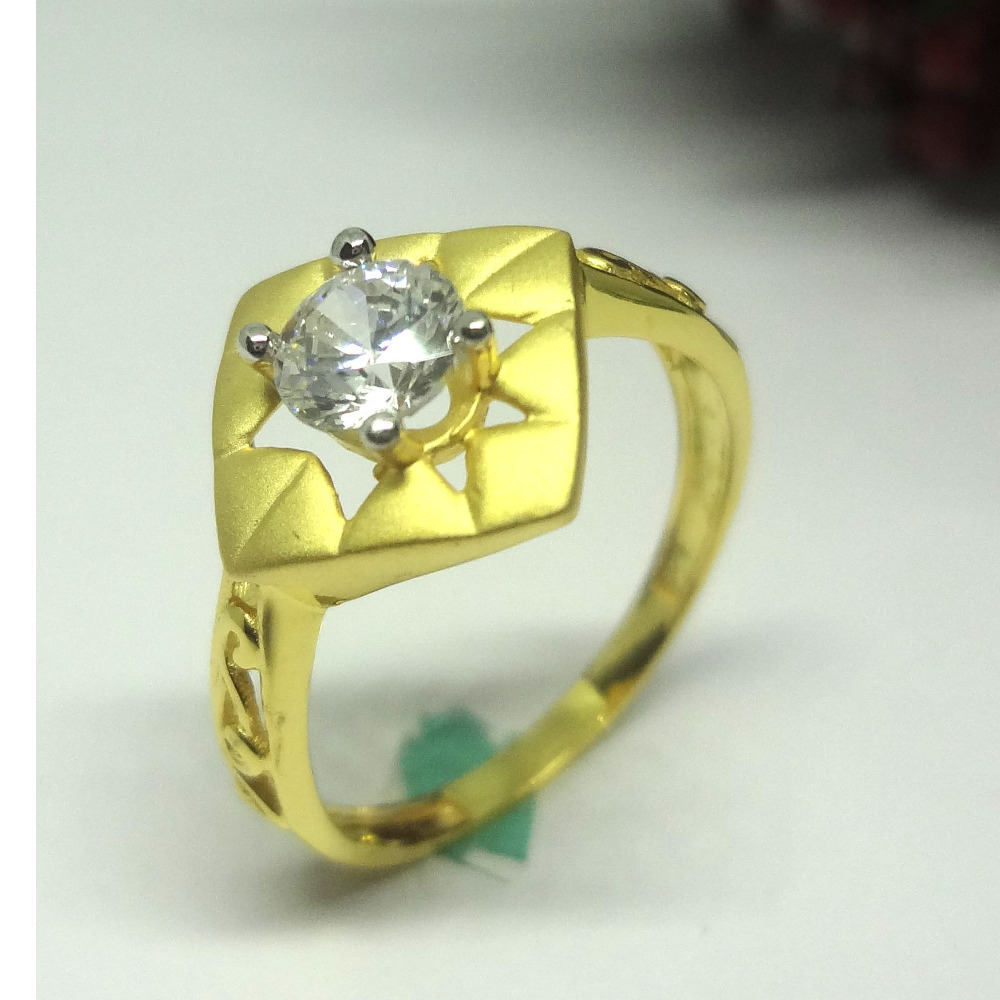 916 cz gold diamond ring