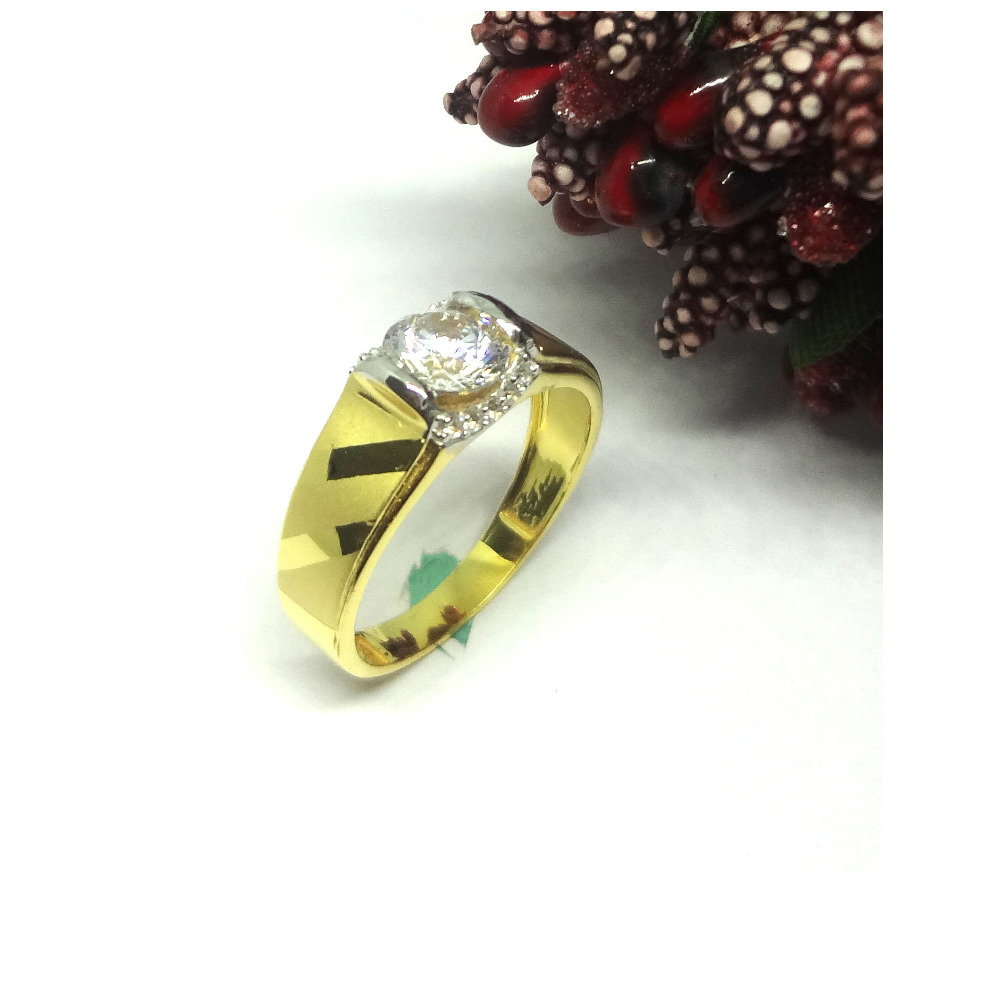 916 cz gold diamond ring