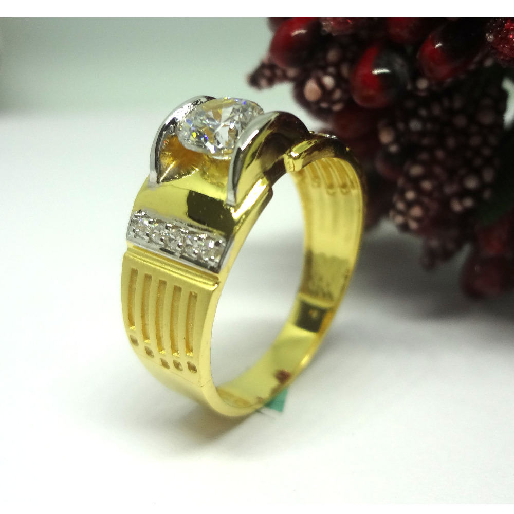 916 cz gold diamond ring