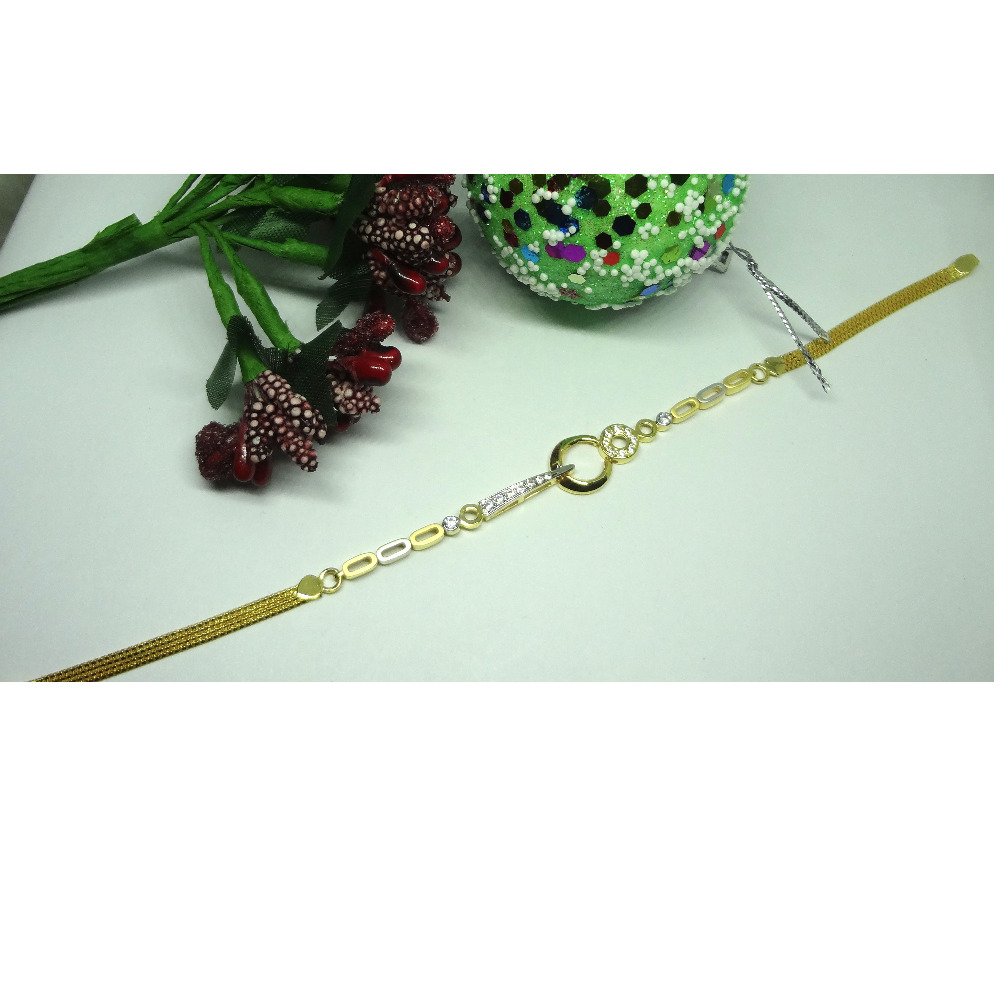 916 cz diamond gold bracelet