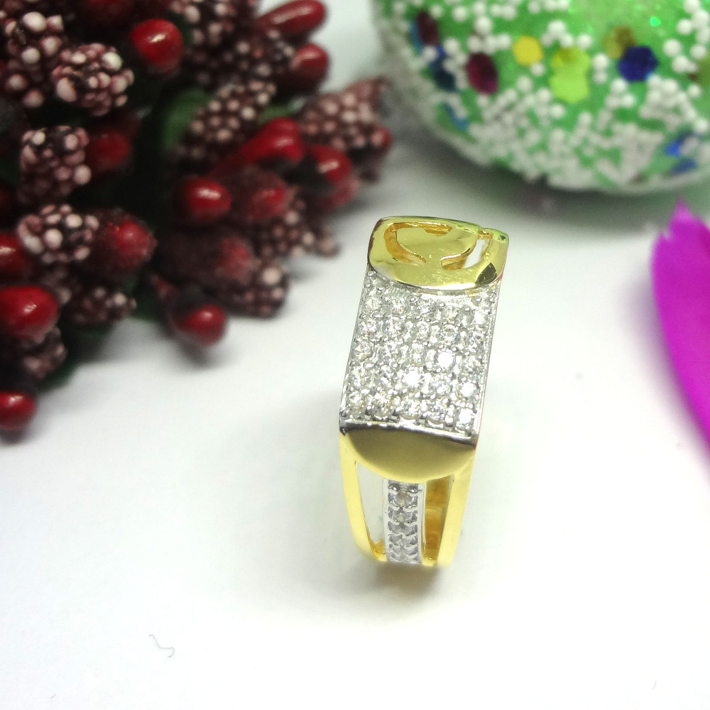 916 cz gold diamond ring