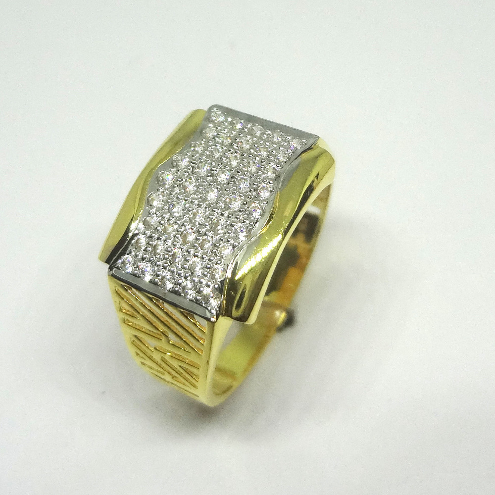 916 cz gold diamond ring