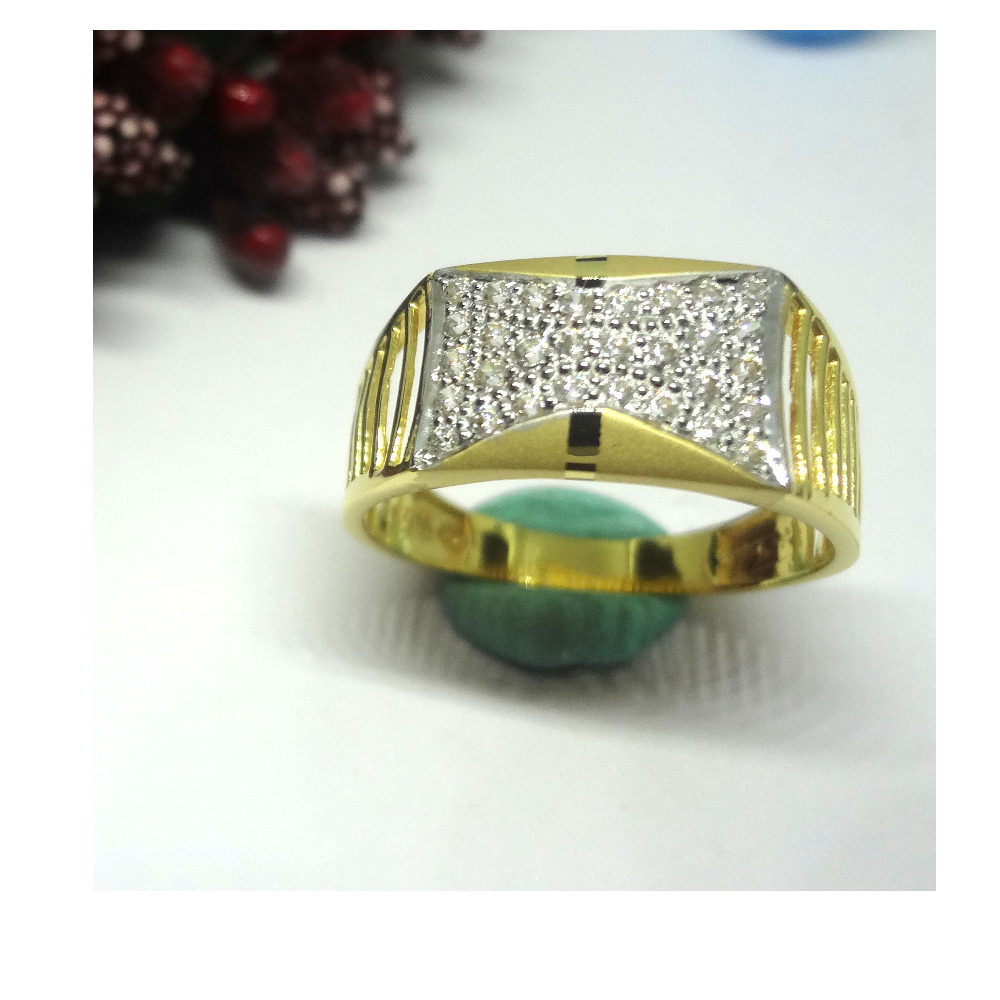 916 cz gold diamond ring