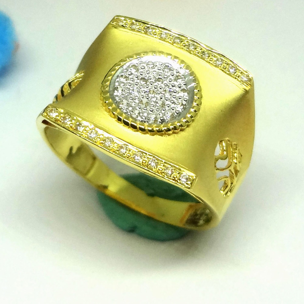 916 cz gold diamond ring