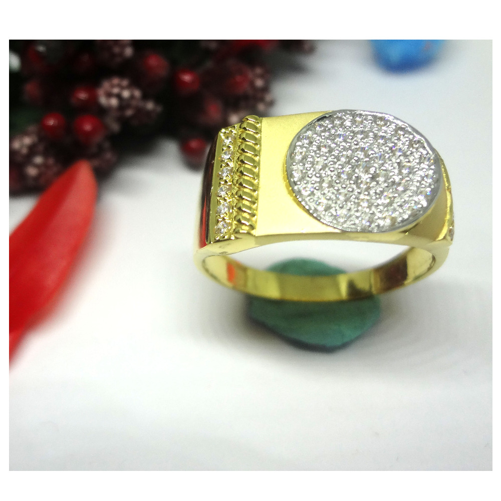 916 cz gold diamond ring