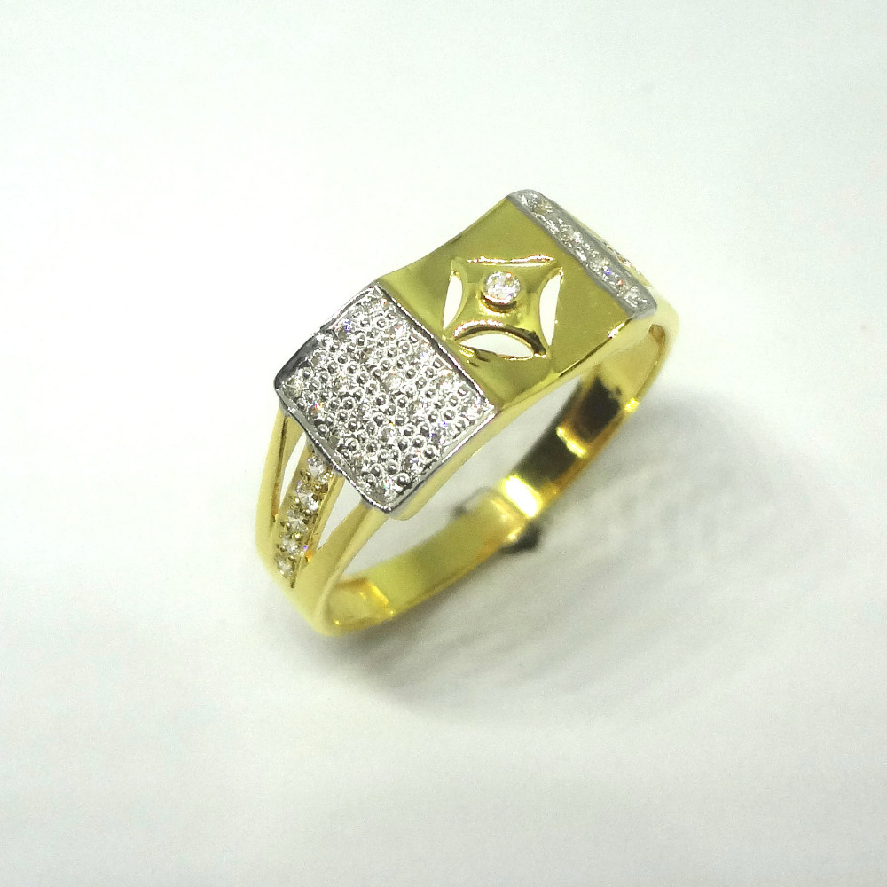 916 GOLD CZ DIAMOND STYLISH GENTS RING