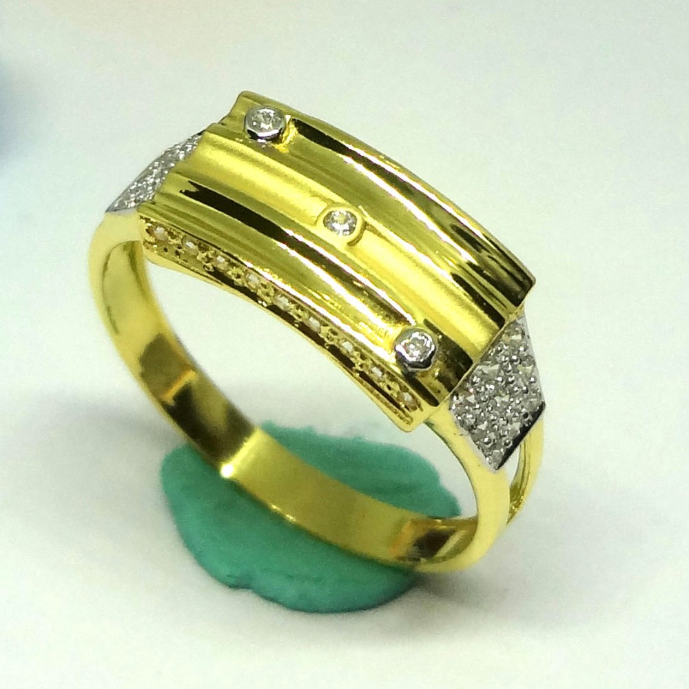 916 gold cz diamond adorable design gents ring
