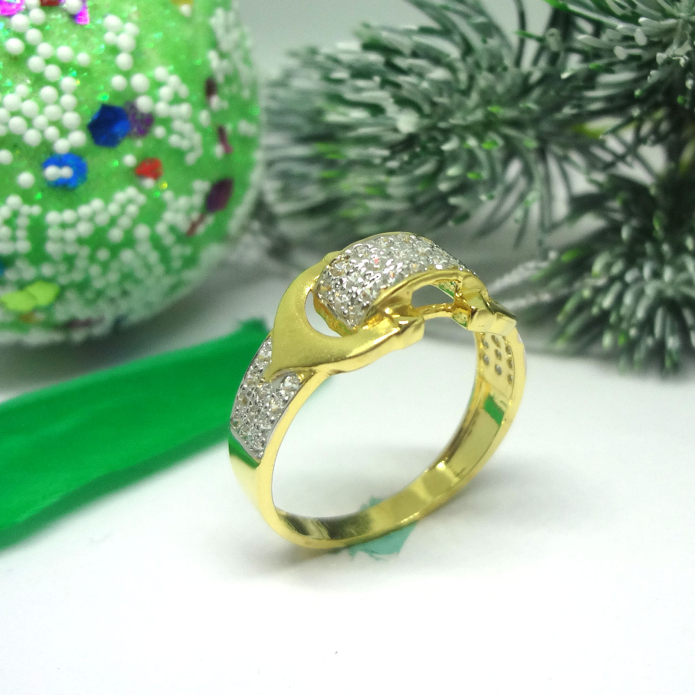 916 cz gold diamond ring