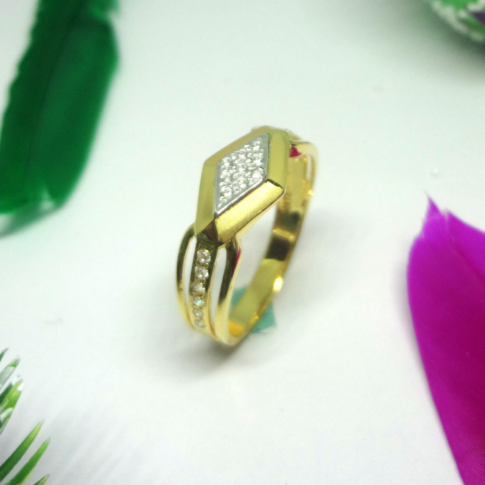 916 cz gold diamond ring