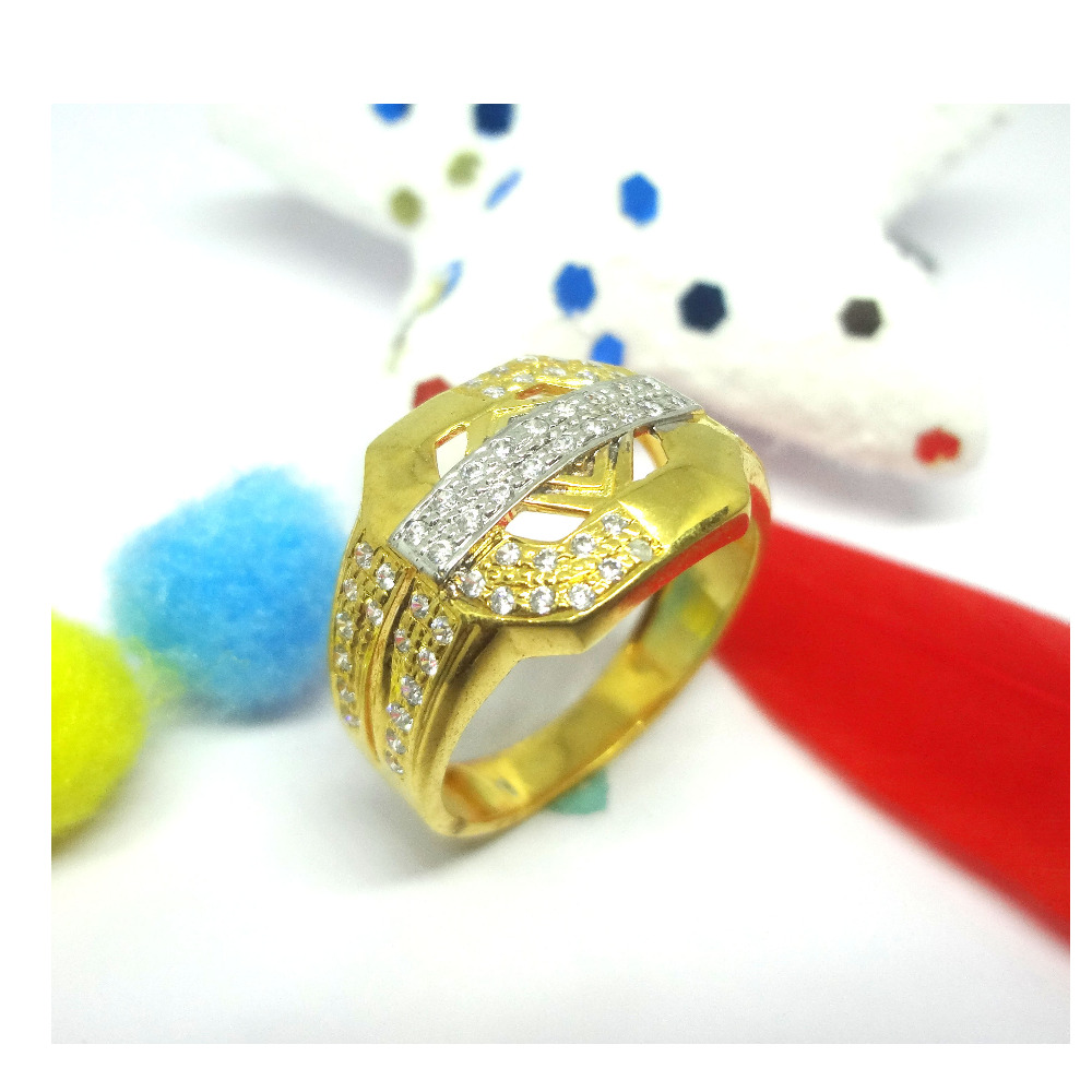 916 cz gold diamond ring