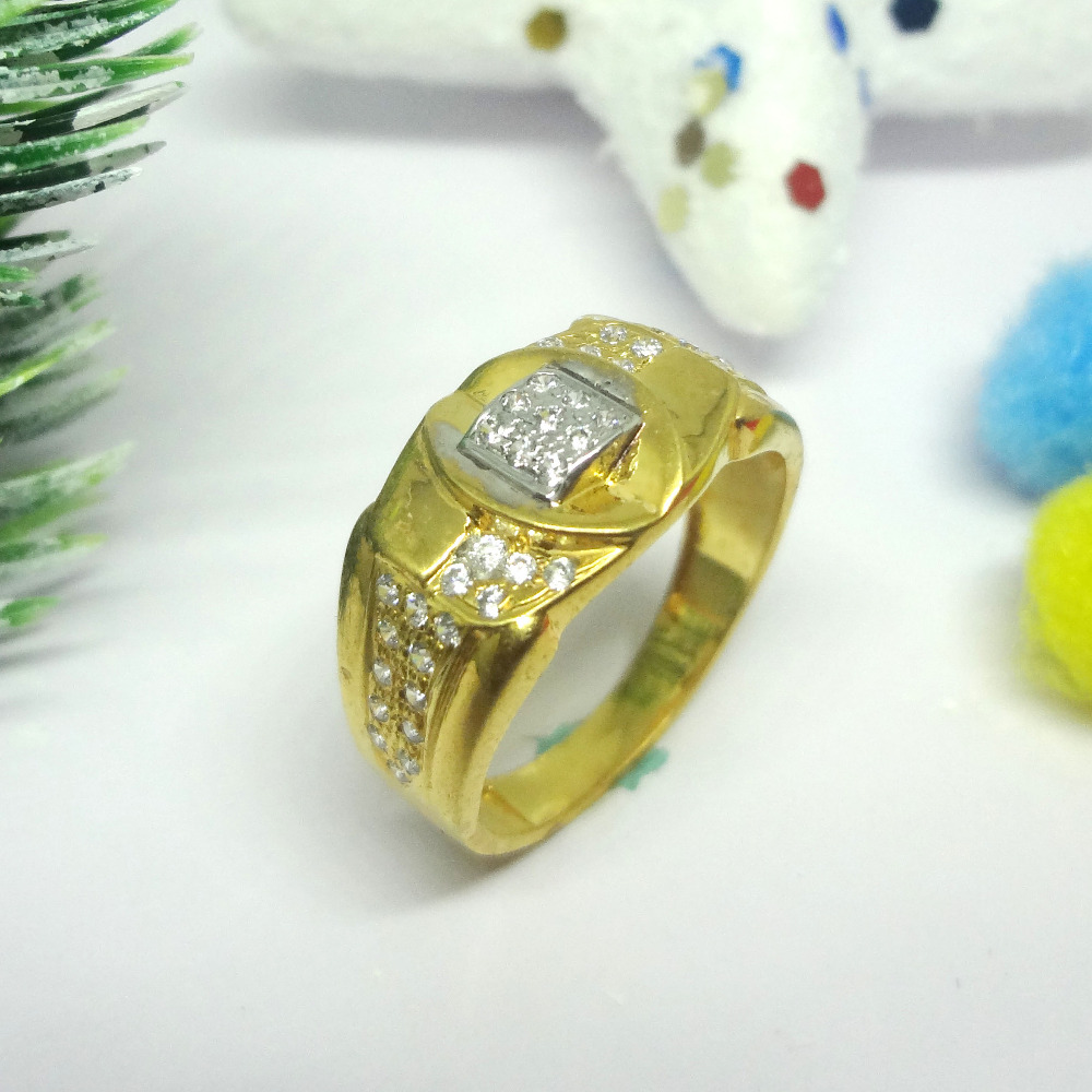 916 cz diamond gents ring