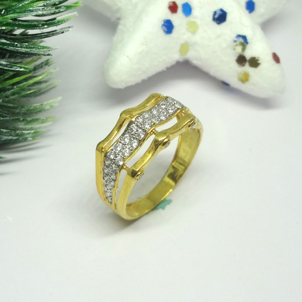 916 cz gold diamond ring