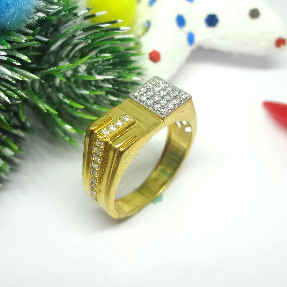 916 cz diamond gents ring