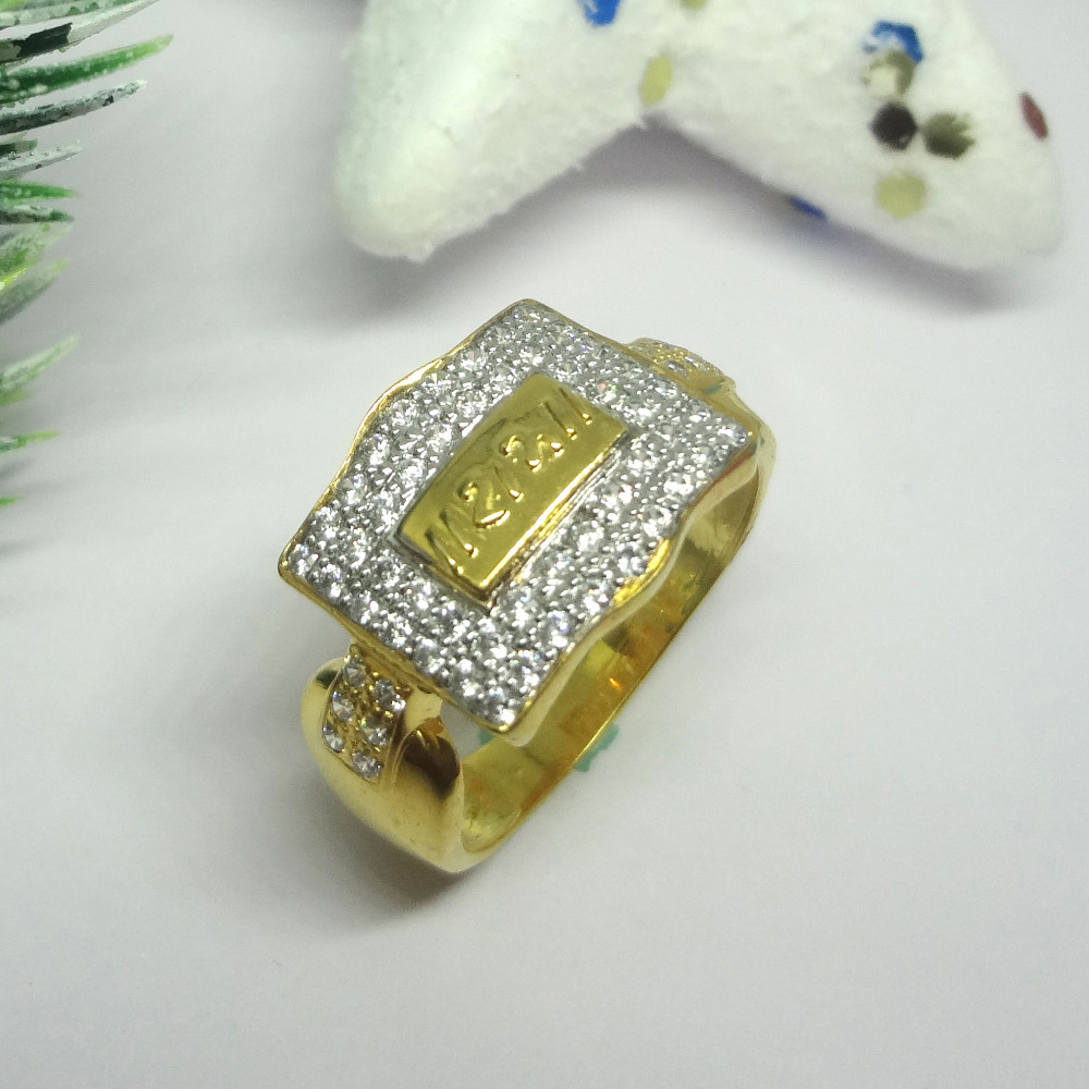 916 cz gold diamond ring