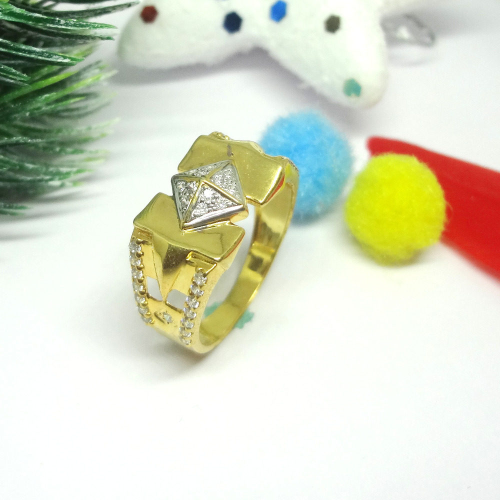 916 cz gold diamond ring