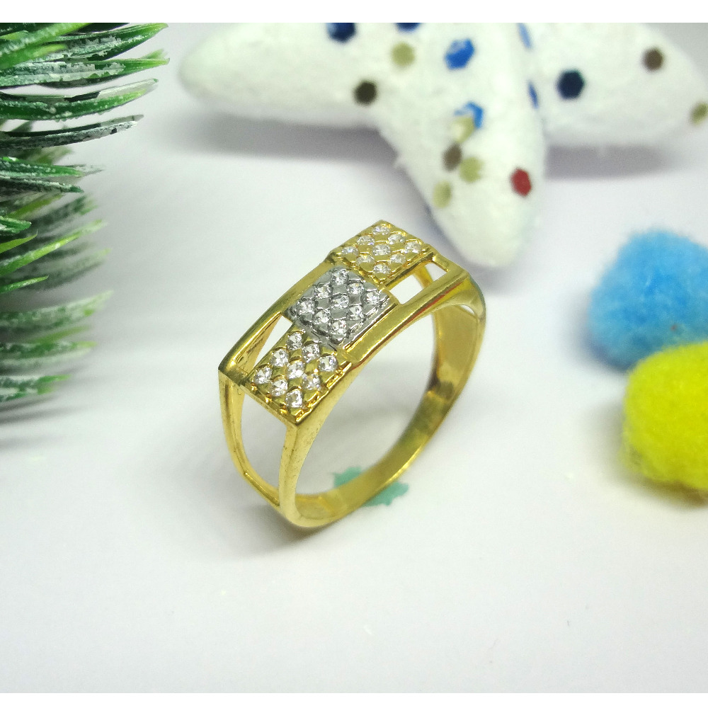 916 cz gold diamond ring