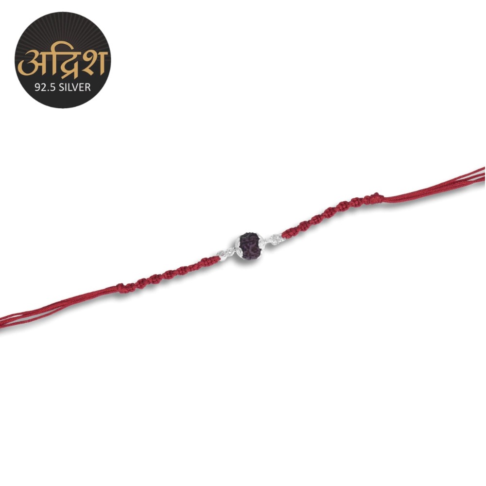 925 silver rudraksh rakhi