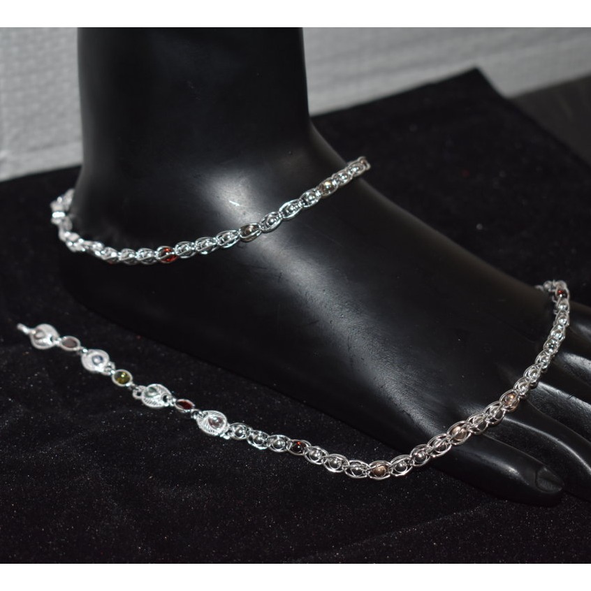 Fancy Silver Anklets (Payal)