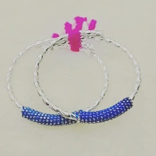 925 Silver Twisted Design Kada For Kids