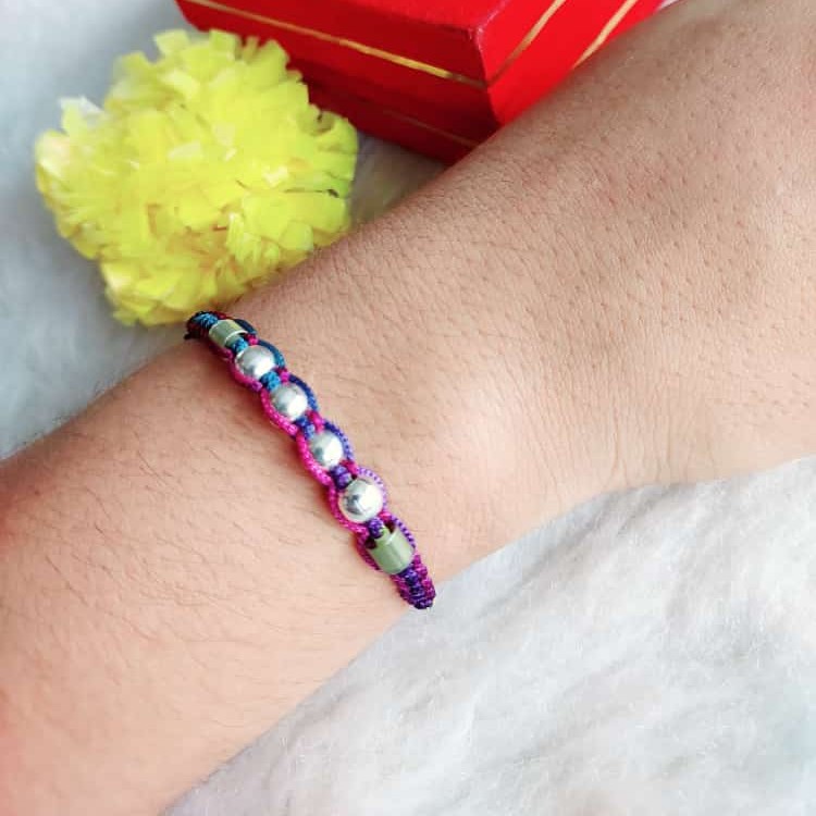 925 Silver Ball Thread Rakhi