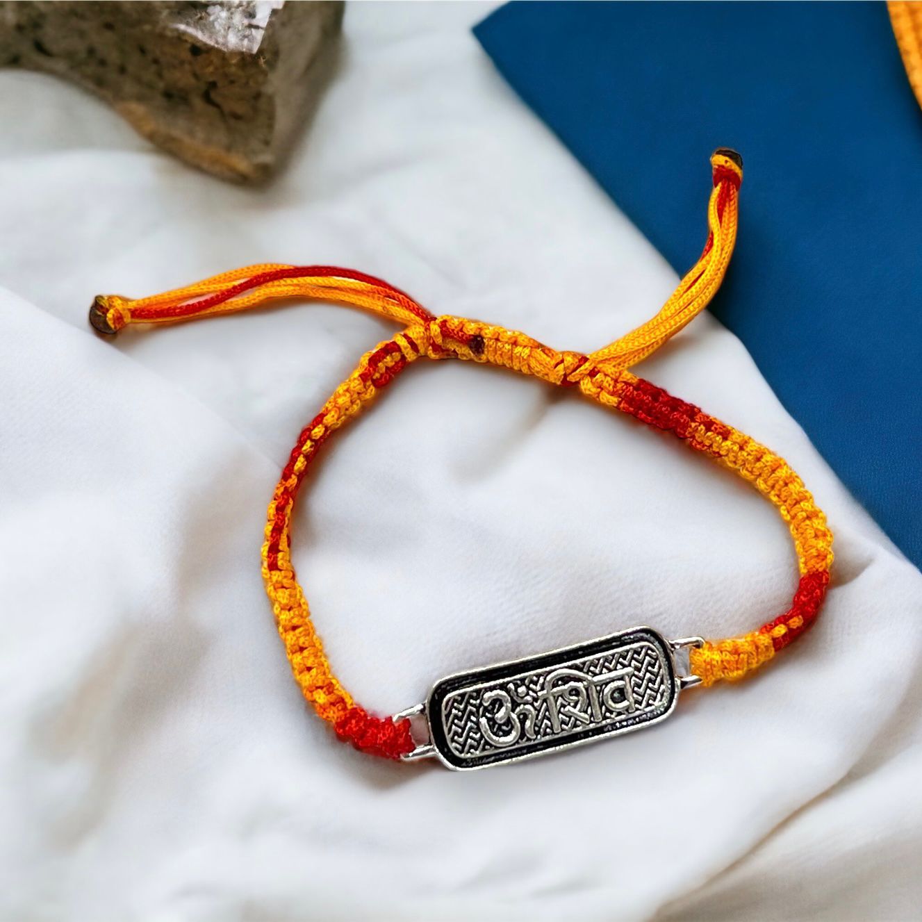 925 Silver Om Shiv Design Rakhi