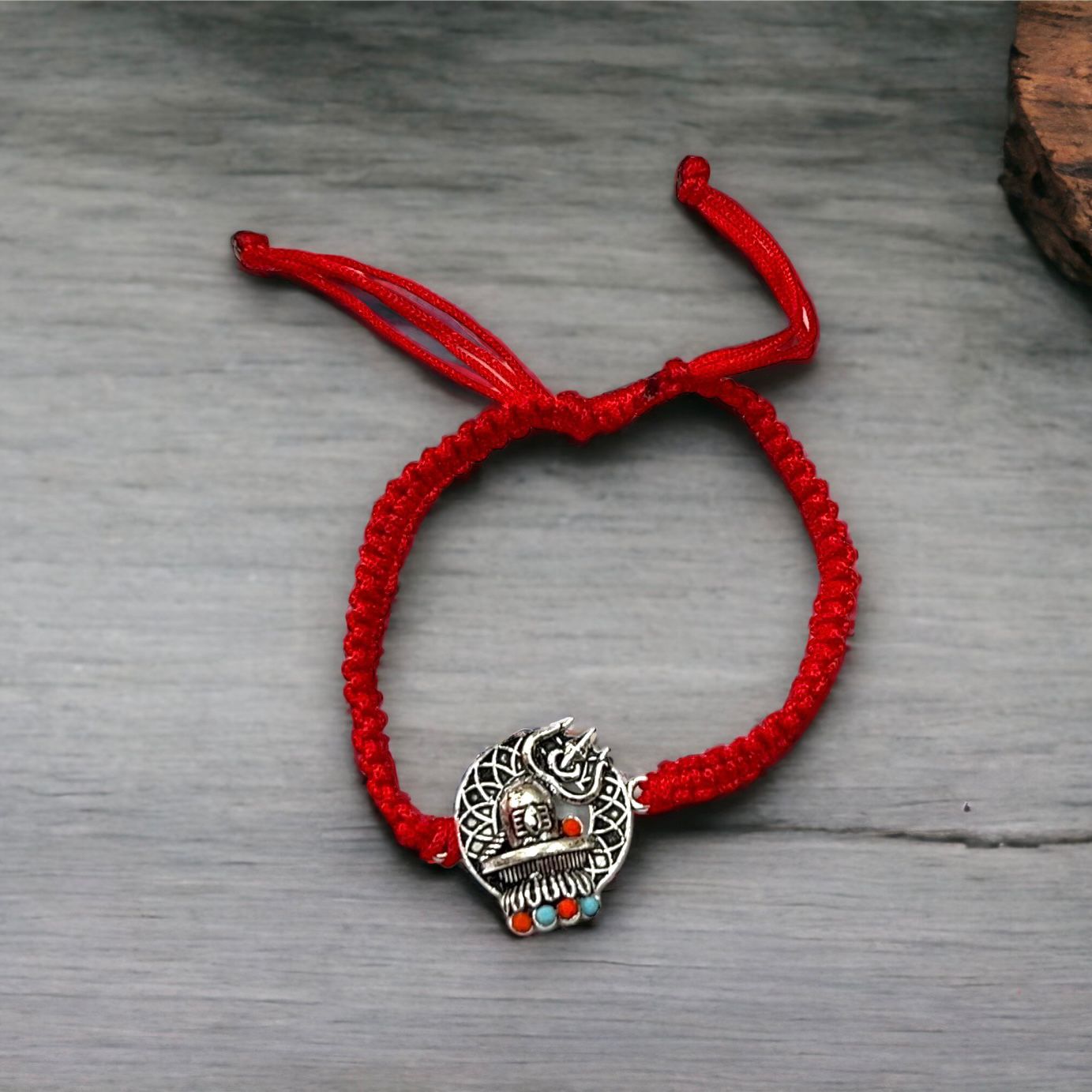 925 Silver Shivling Design Rakhi