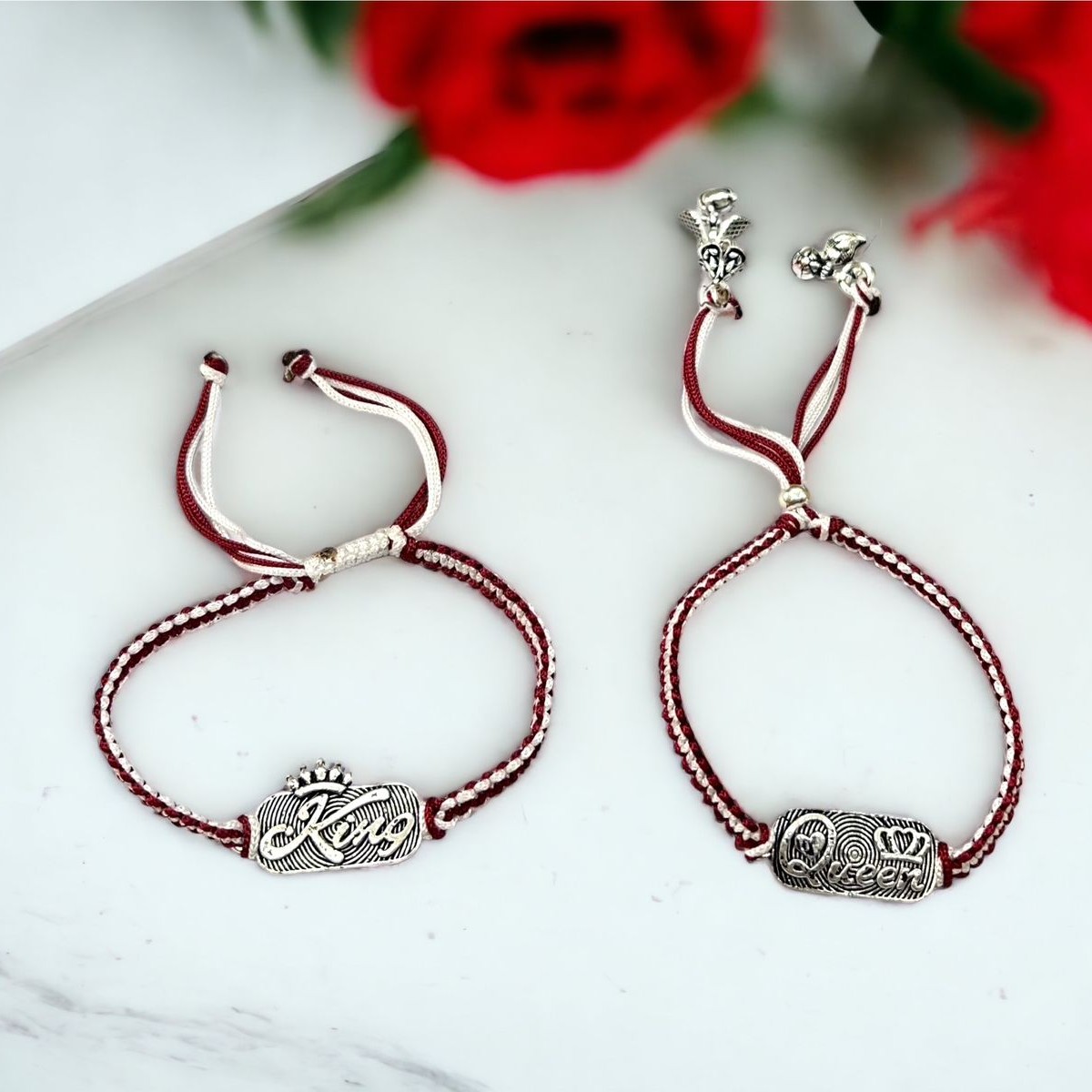 925  Silver King Queen Couple Rakhi