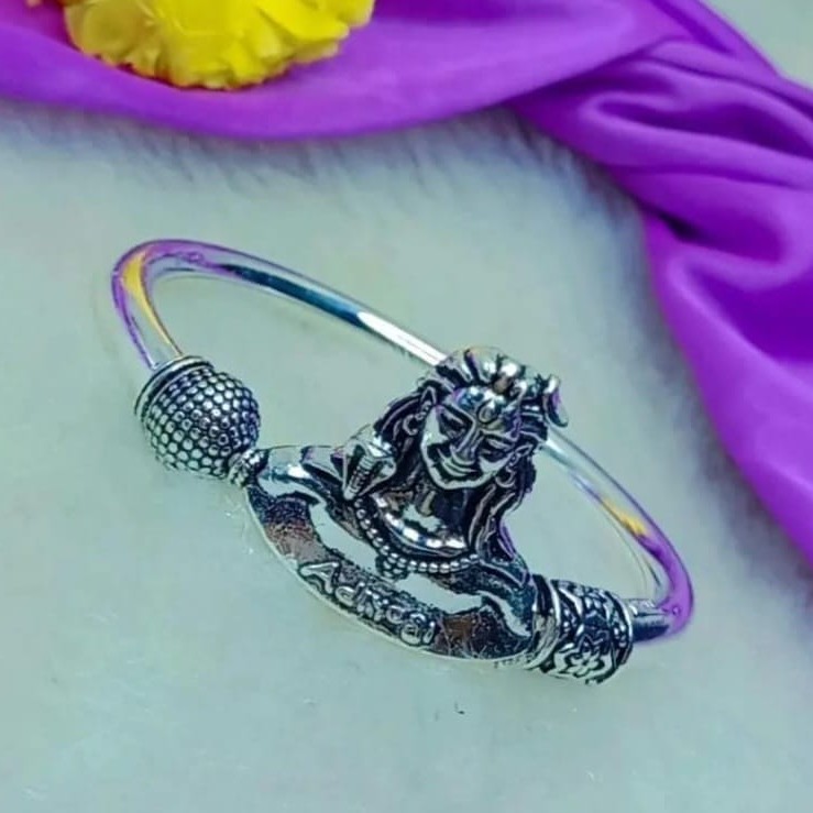925 Silver Shivji Design Kada Bracelet