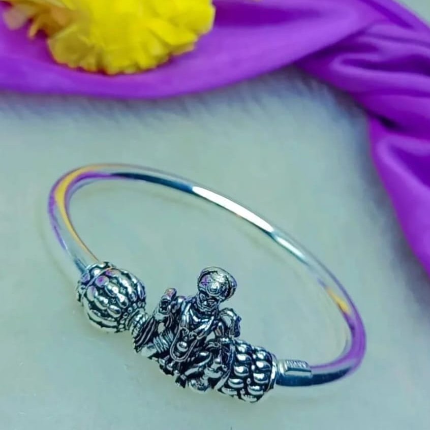 Silver Hanumanji Design Kada
