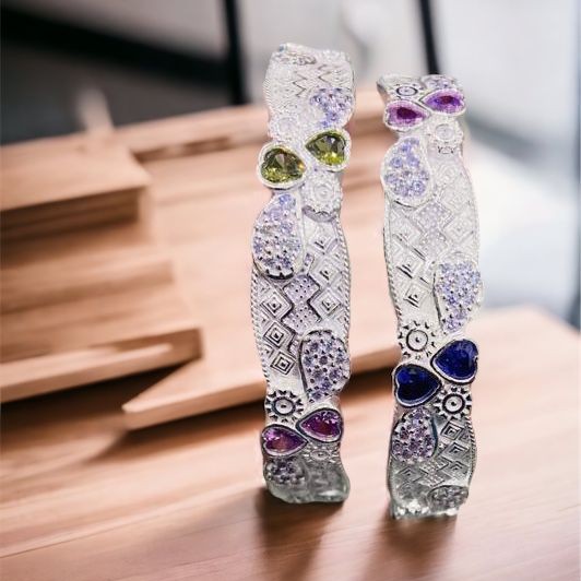 925 Silver Stylish Bangle Set