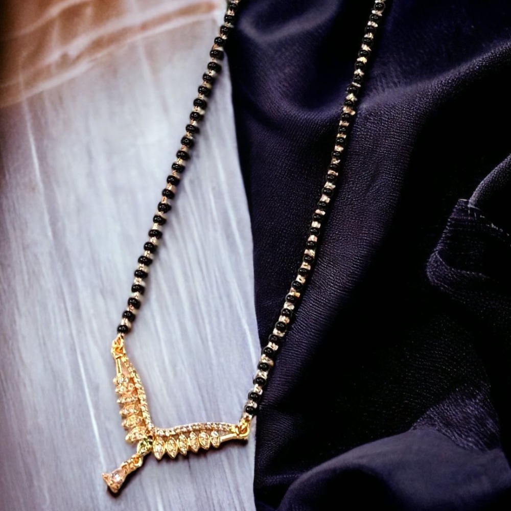 Silver Rose Gold Plating Micro Mangalsutra