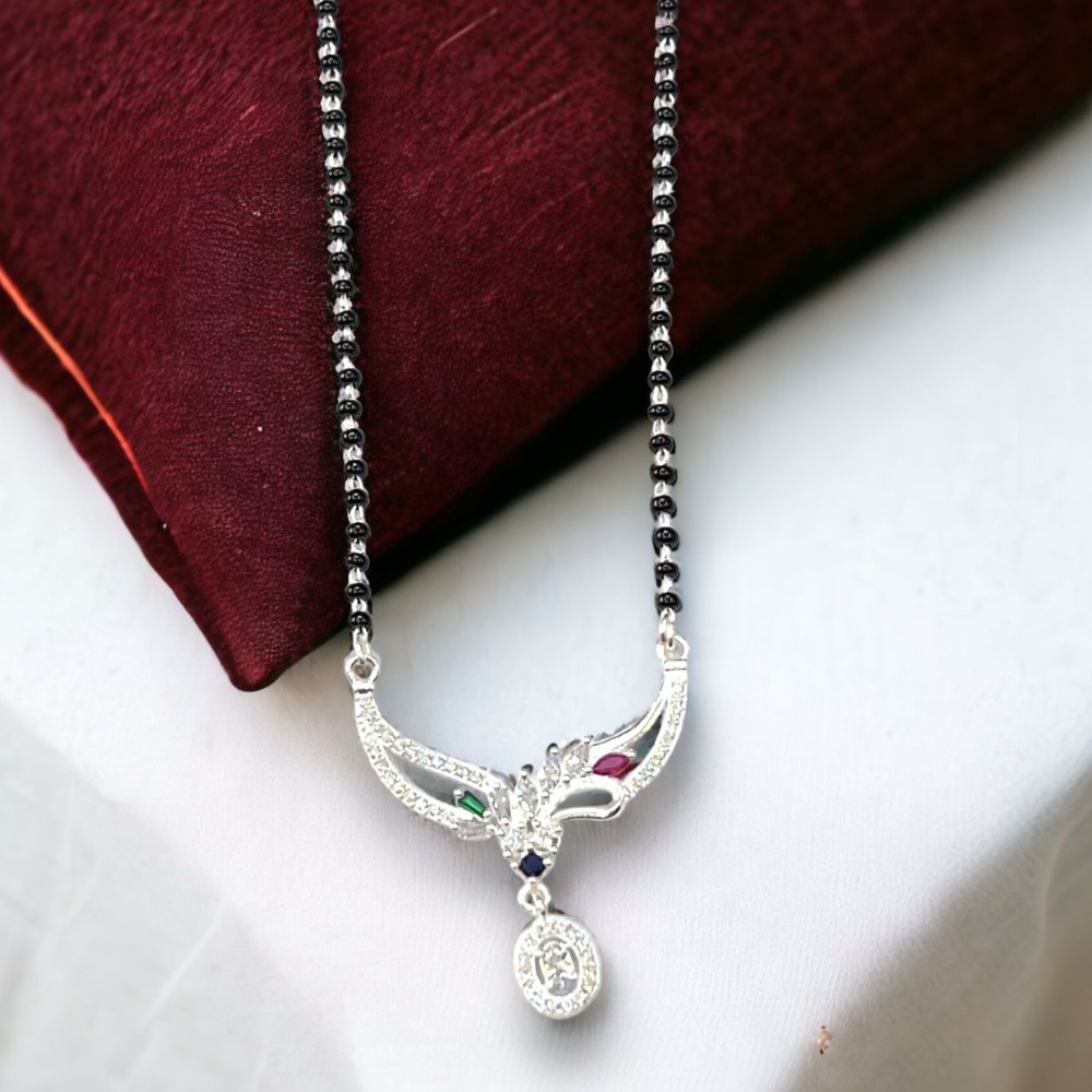 925 Silver Designer Micro Diamond Mangalsutra