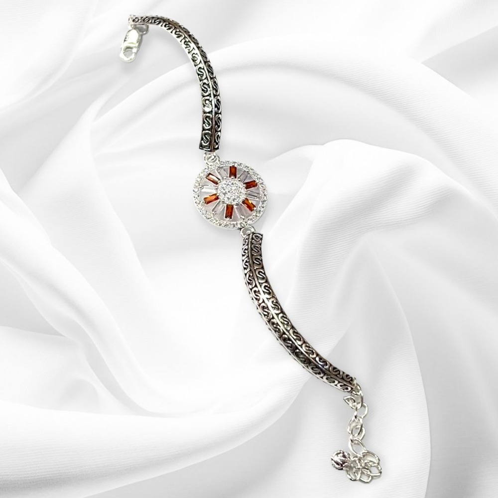 925 silver antique studded bracelet